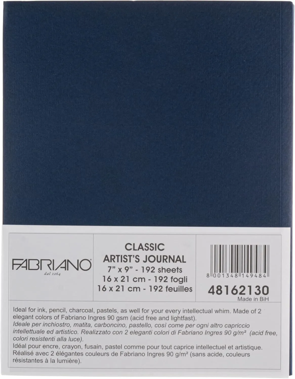 Fabriano Classic Artist’s Journal, 192 Pages, 6.5" x 8.5", White