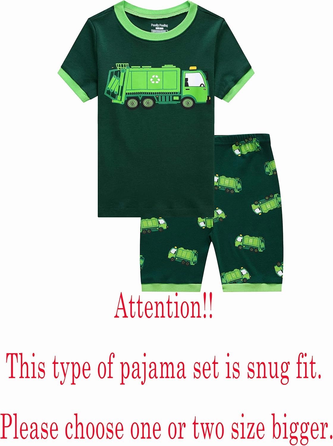 Family Feeling Boys Summer Pajamas Sets Short 100% Cotton Pjs