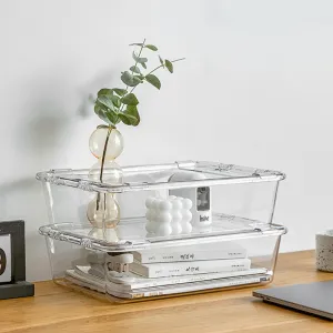 FaSoLa Transparent Desktop Storage Box