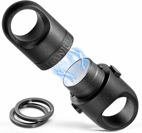 FEGVE Titanium Magnetic Key Holder, Quick Release Keychain, Detachable Magnetic Keychain, Safely Lock System, 360 ° Rotatable