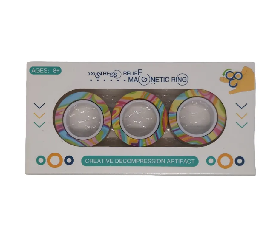 Fidget Magnet Spinning Rings x 3 pack