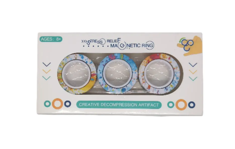 Fidget Magnet Spinning Rings x 3 pack