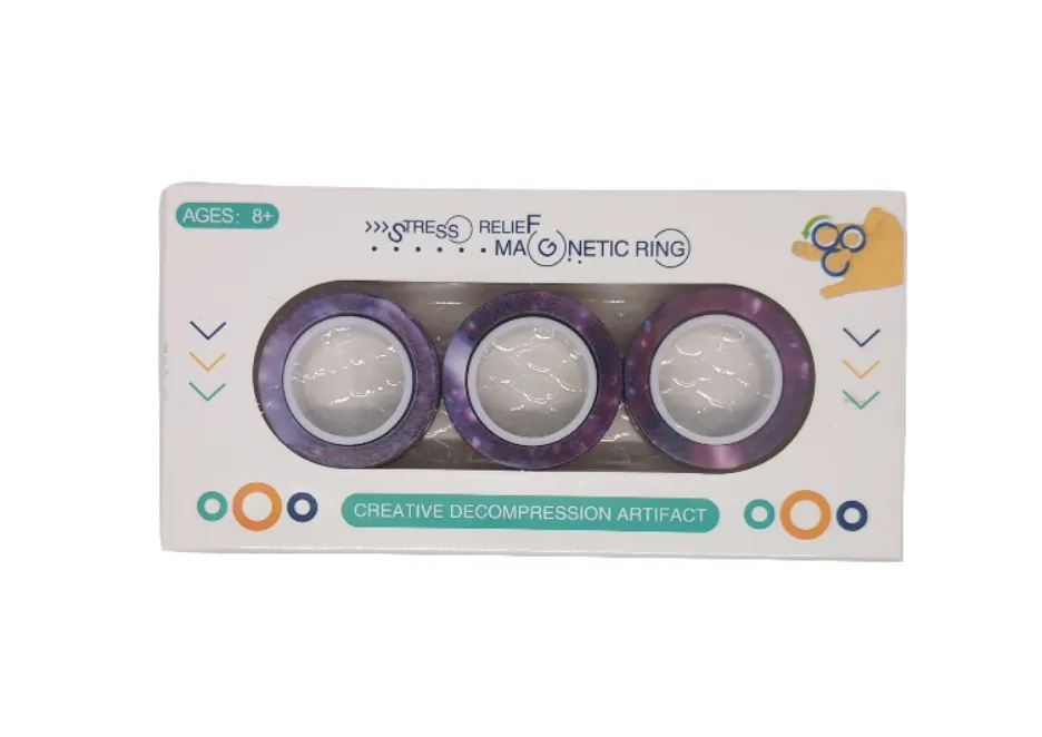 Fidget Magnet Spinning Rings x 3 pack