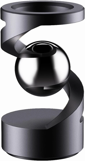 Fidget Toys, Kinetic Desk Toys for Adults, Cool Metal Gravity Resistance Desk Toys, Desktop Sensory Fidget Spinner for Stress Relief in Office, Wait and Communicate（Black-Sliver）