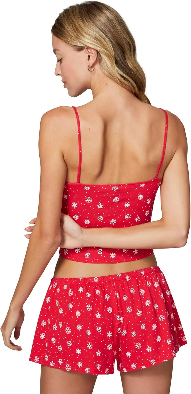 florence by mills Women's Holidaze Collection Sleep Cami and Short Pajama Gift Set