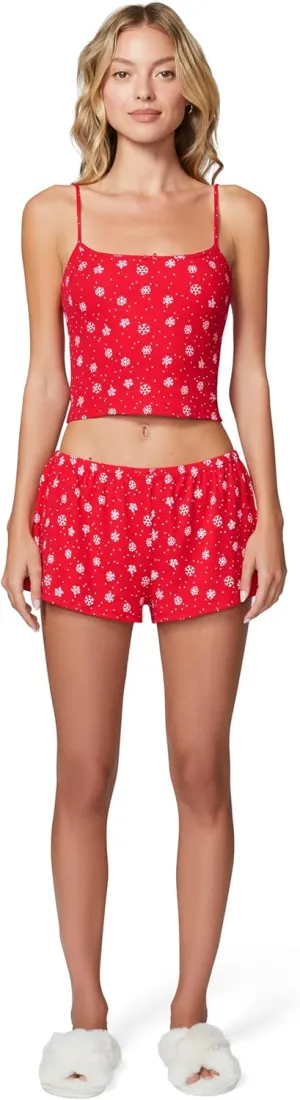 florence by mills Women's Holidaze Collection Sleep Cami and Short Pajama Gift Set