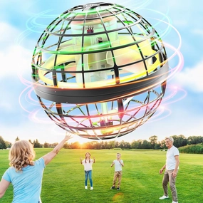 Flying Orb Ball 2023 Galaxy Cosmic Globe UFO Boomerang Hover Ball Galatic Fidget Spinner Mini Drone Cool Toys Birthday Gift Ideas for 6 7 8 9 10  Year Old Boys Girls Teens Indoor Outdoor(Black)
