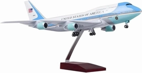for B747 Force One Plane Model Aircraft Resin Collection Plane W Light and Wheel for Collection Display Collectible(No lamp)