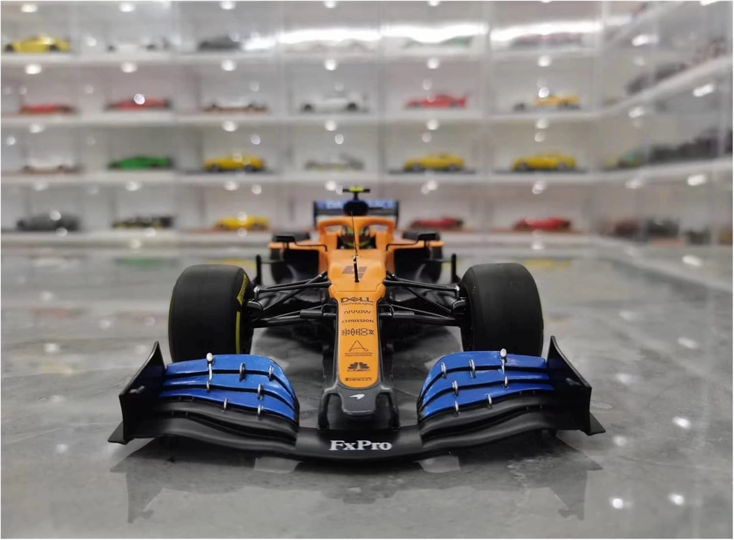 for McLaren MCL35 2020 1 18 Resin F1 Car Model Adult Classic Collection Souvenir Ornament Non-Remote App Controlled Toys(4#)