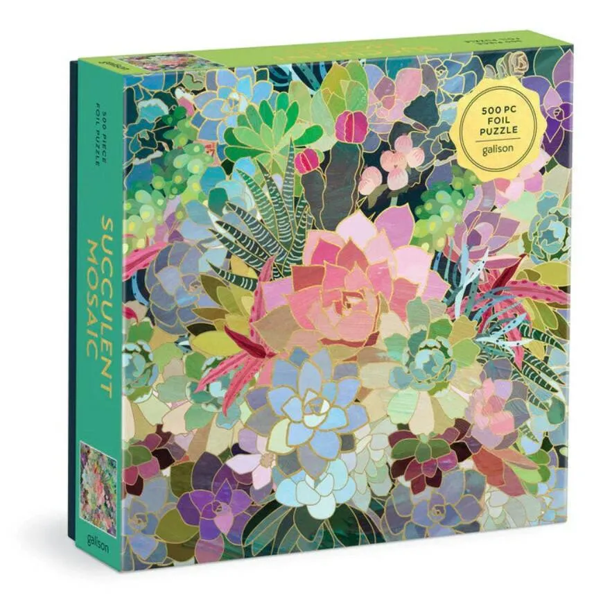 Galison | 500pc  Puzzle - Succulent Mosaic