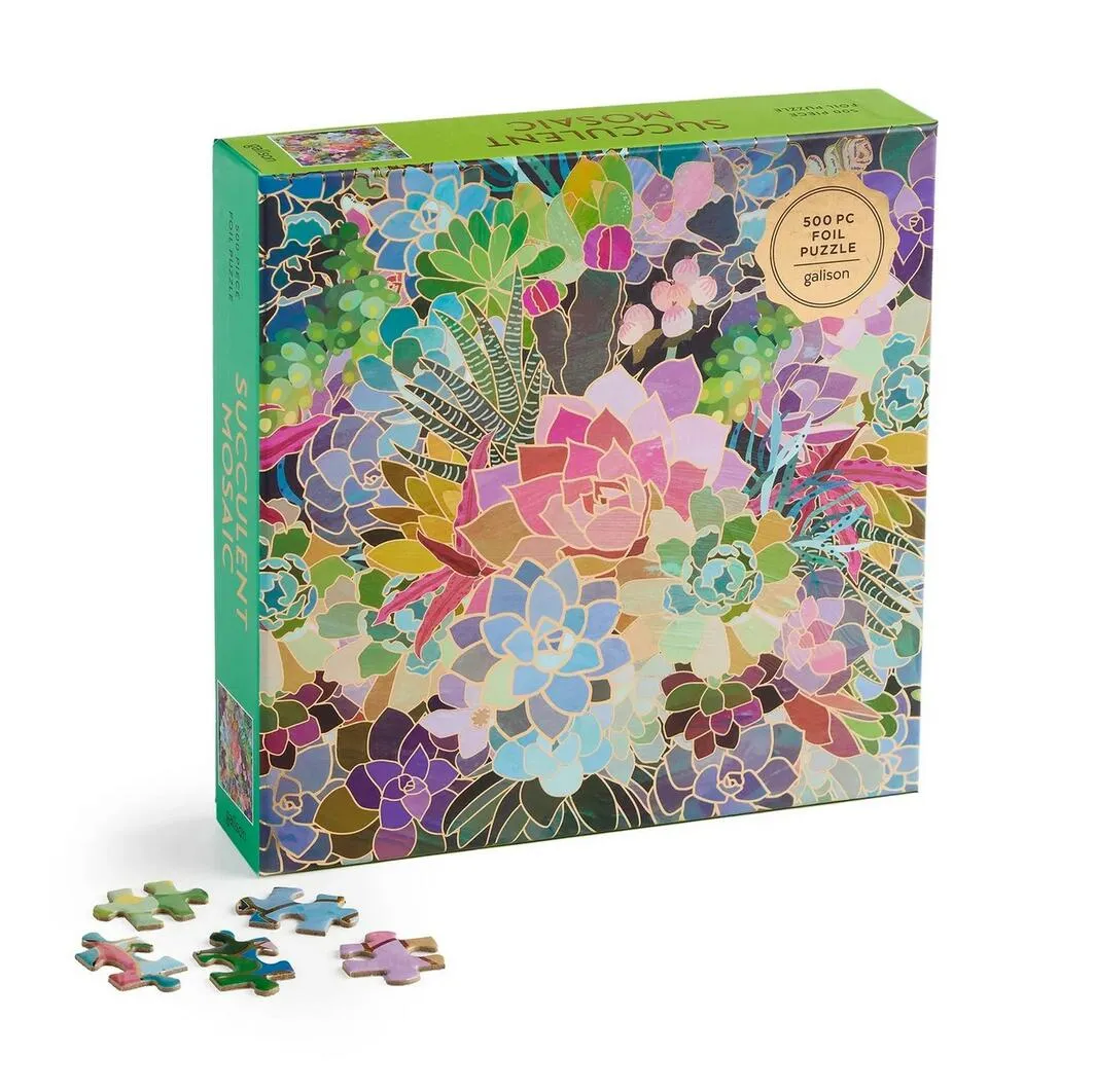 Galison | 500pc  Puzzle - Succulent Mosaic