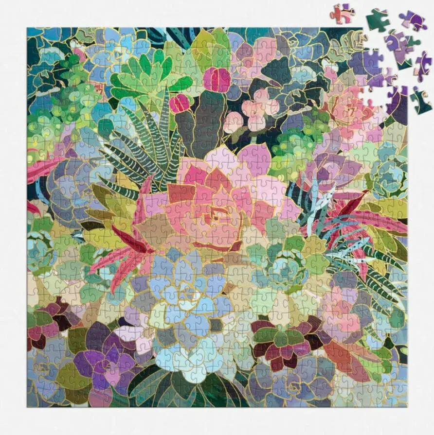 Galison | 500pc  Puzzle - Succulent Mosaic