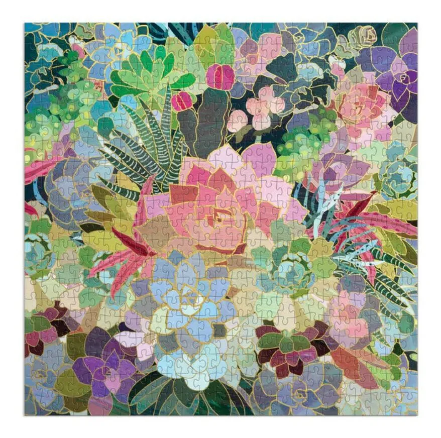 Galison | 500pc  Puzzle - Succulent Mosaic