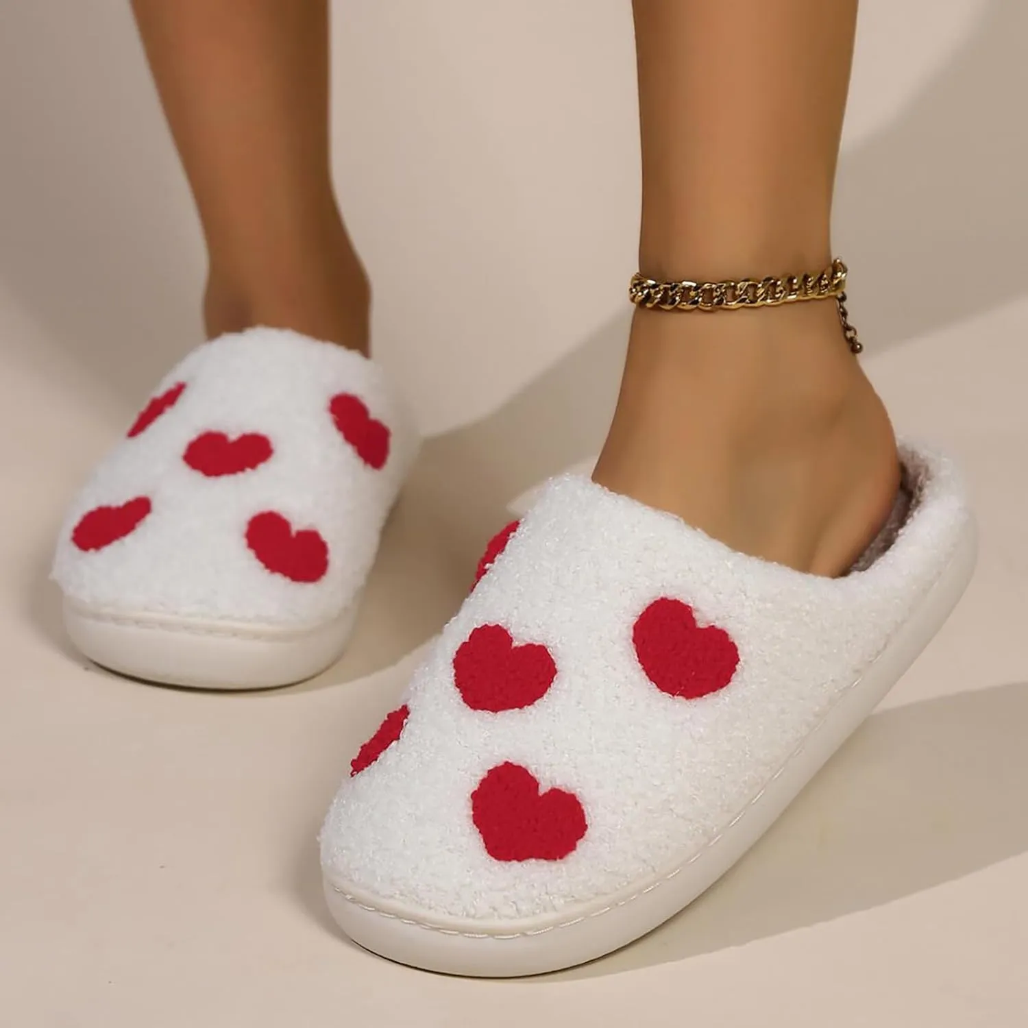 Gaolinci Cute Strawberry Slippers, Home Linen Slippers for Women