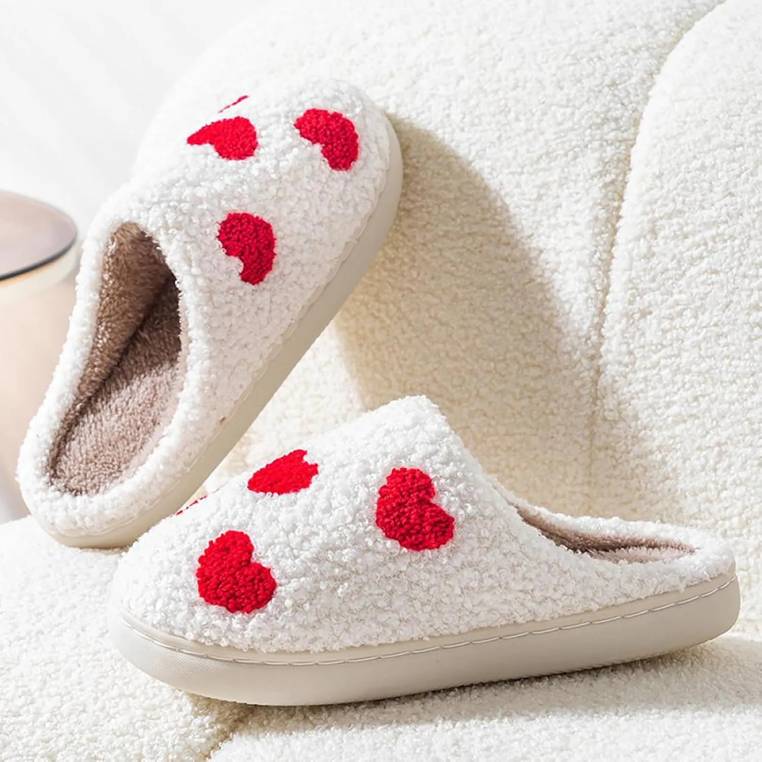 Gaolinci Cute Strawberry Slippers, Home Linen Slippers for Women