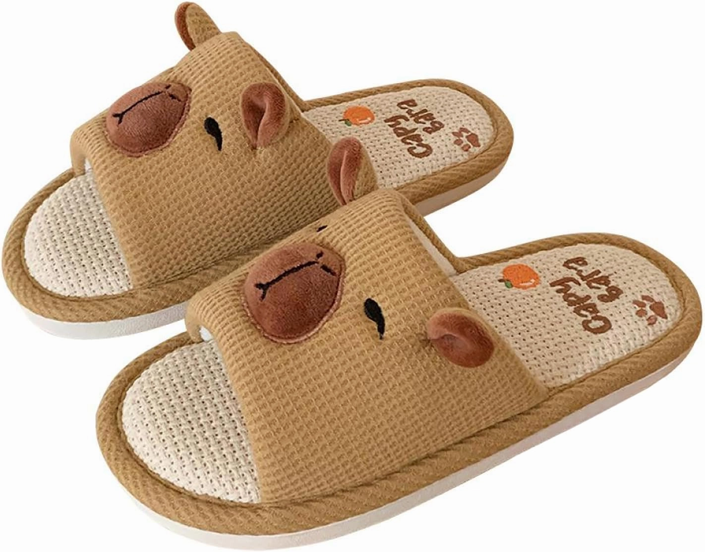 Gaolinci Cute Strawberry Slippers, Home Linen Slippers for Women