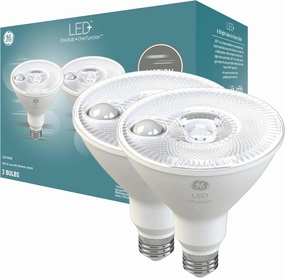 GE LED  Motion Sensor LED Light Bulbs, 15W, PAR38 Outdoor Security Floodlight, Warm White (2 Pack)