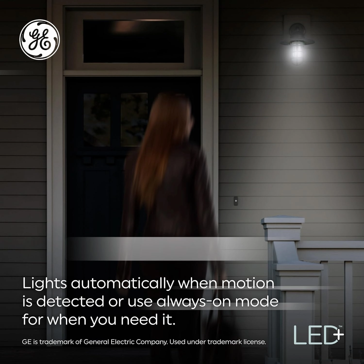 GE LED  Motion Sensor LED Light Bulbs, 15W, PAR38 Outdoor Security Floodlight, Warm White (2 Pack)