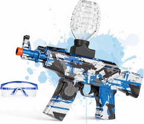 Gel Ball Blaster Gun, Splat Gel Gun for Precision Shooting, Electric Water Ball Blaster Gun with Top Loading Design, Great for Competitive Team Play, Ages 15  (Blue)
