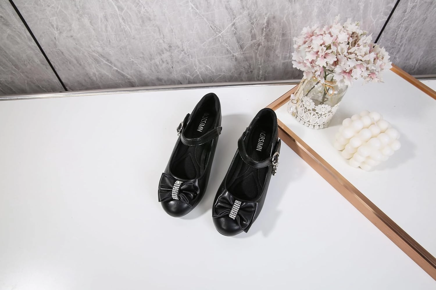 Girls Dress Shoes Prom Wedding Party Low Heel Glitter Prom Shoes Toddler Kids