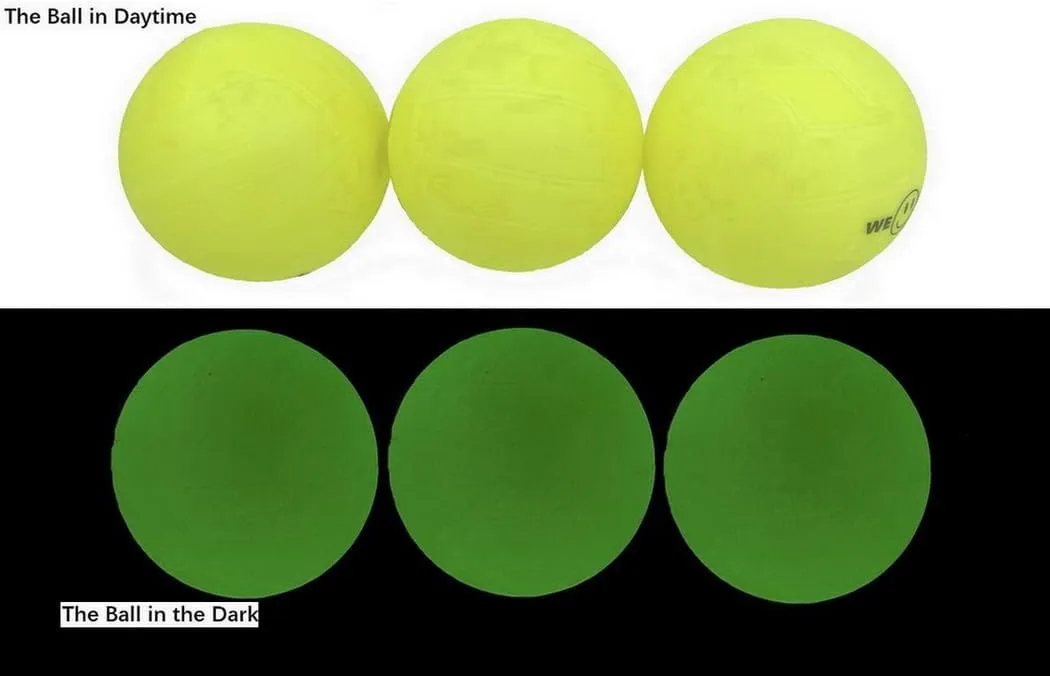 Glow in The Dark Spike Replacement Balls, Roundnet Game Balls - Play at Night, Light Up for 20~30 Minutes