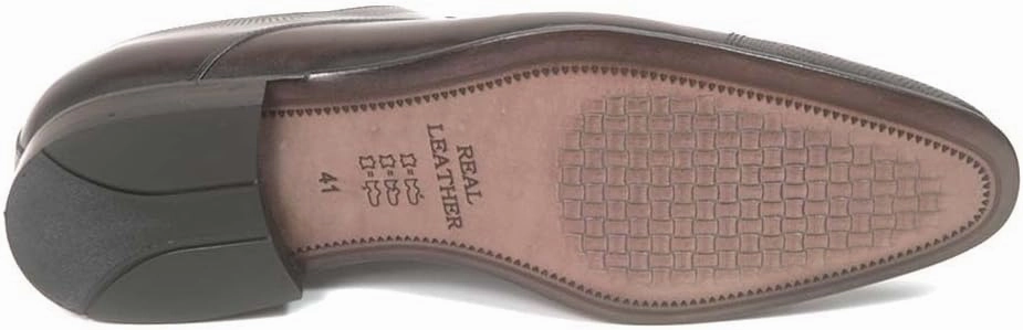 Golden Pass Men's Brown Cap Toe Leather Sole Oxfords Dress Shoes