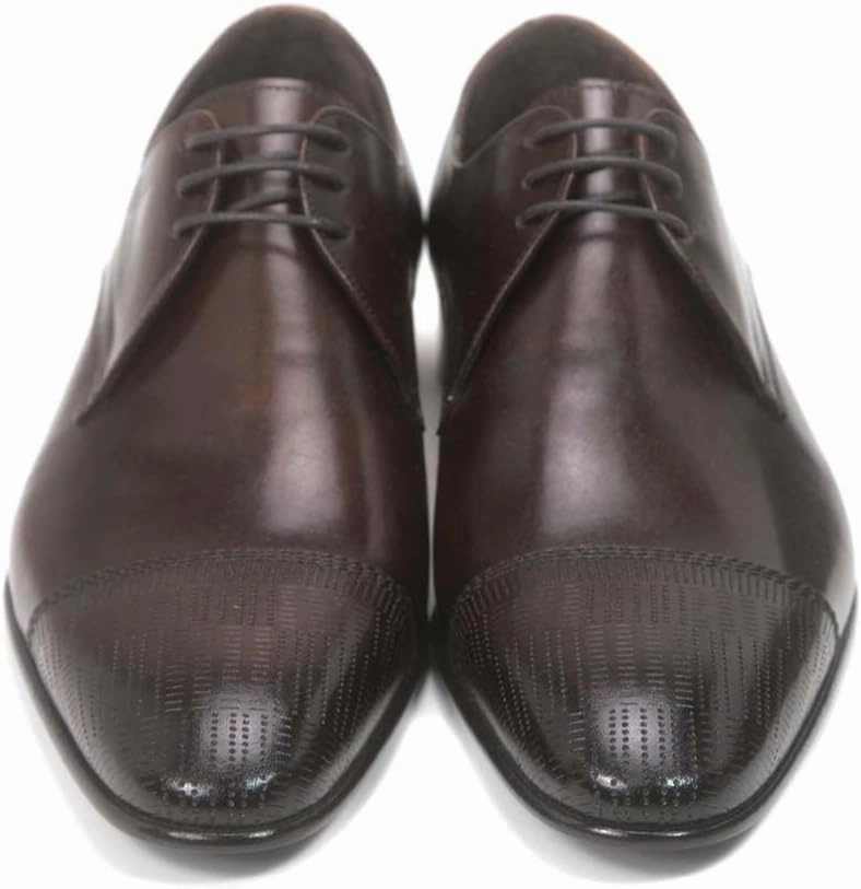 Golden Pass Men's Brown Cap Toe Leather Sole Oxfords Dress Shoes
