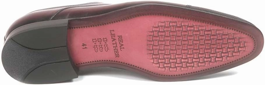 Golden Pass Men's Burgundy Cap Toe Leather Sole Oxfords Dress Shoes