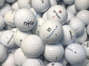 Golf Ball House…50 Golf Balls for Wilson/White/Near Mint (AAAA) / Used-Recycled w/Mesh Bag