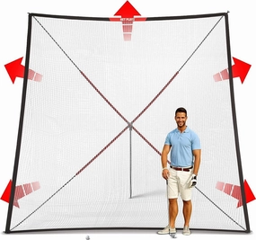 Golf Gifts 10x10 Golf Practice Auto Return Net, Quick Setup, Multi-Angle Adjustment, Black