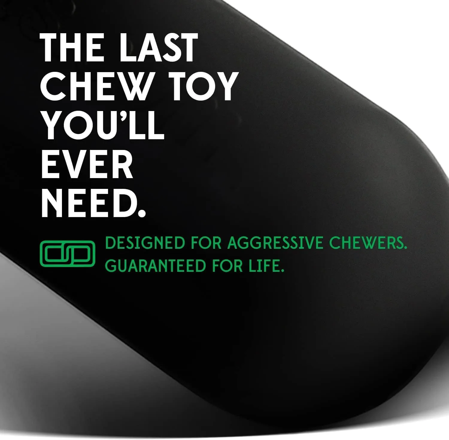 Goughnuts — Dog Toys for Aggressive Chewers | Virtually Indestructible Dog Toy Stick for Small Breeds | Heavy Duty Dog Toy | Black