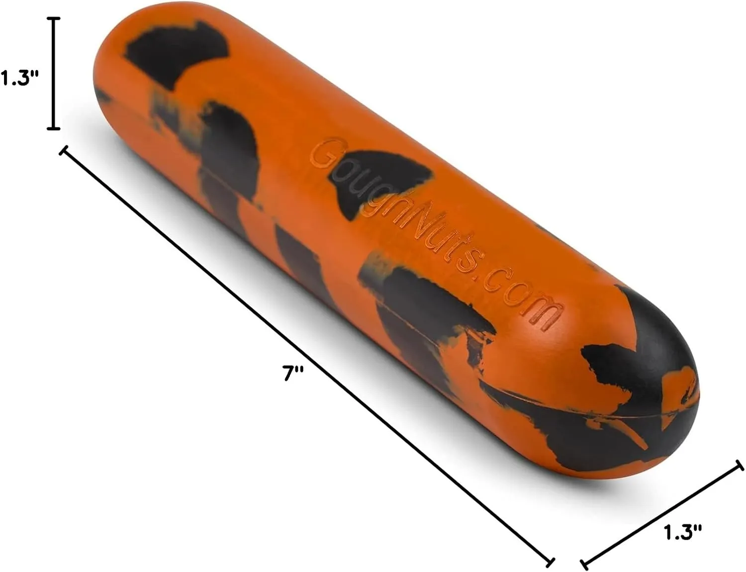 Goughnuts — Dog Toys for Aggressive Chewers | Virtually Indestructible Dog Toy Stick for Small Breeds | Heavy Duty Dog Toy | Orange