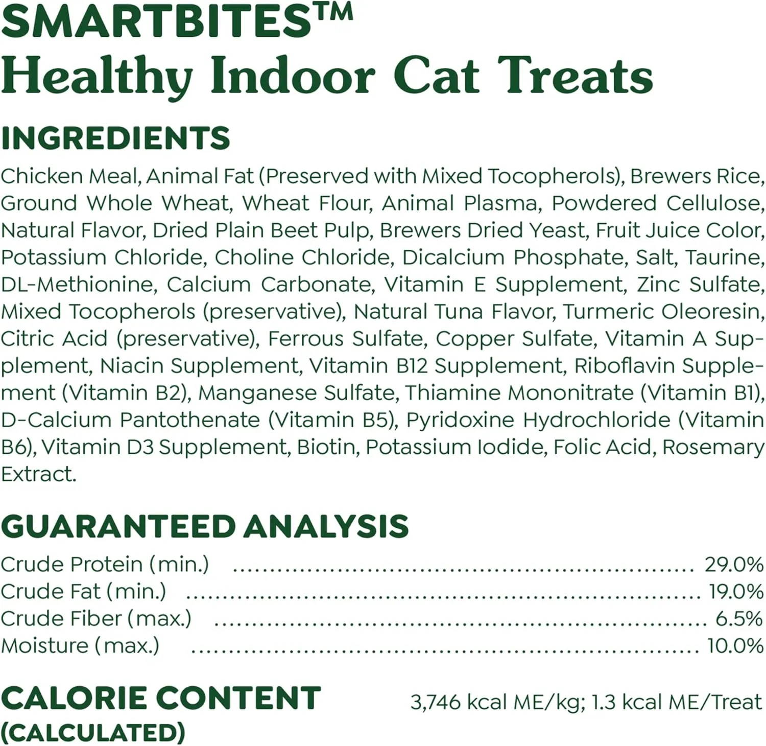 Greenies Feline Smartbites Healthy Indoor Natural Treats for Cats, Tuna Flavor, 16 oz. Tub