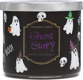 Halloween Gnome Candle Pumpkin Scented Candle for Halloween 3 Wicks Large Candle, 14 oz