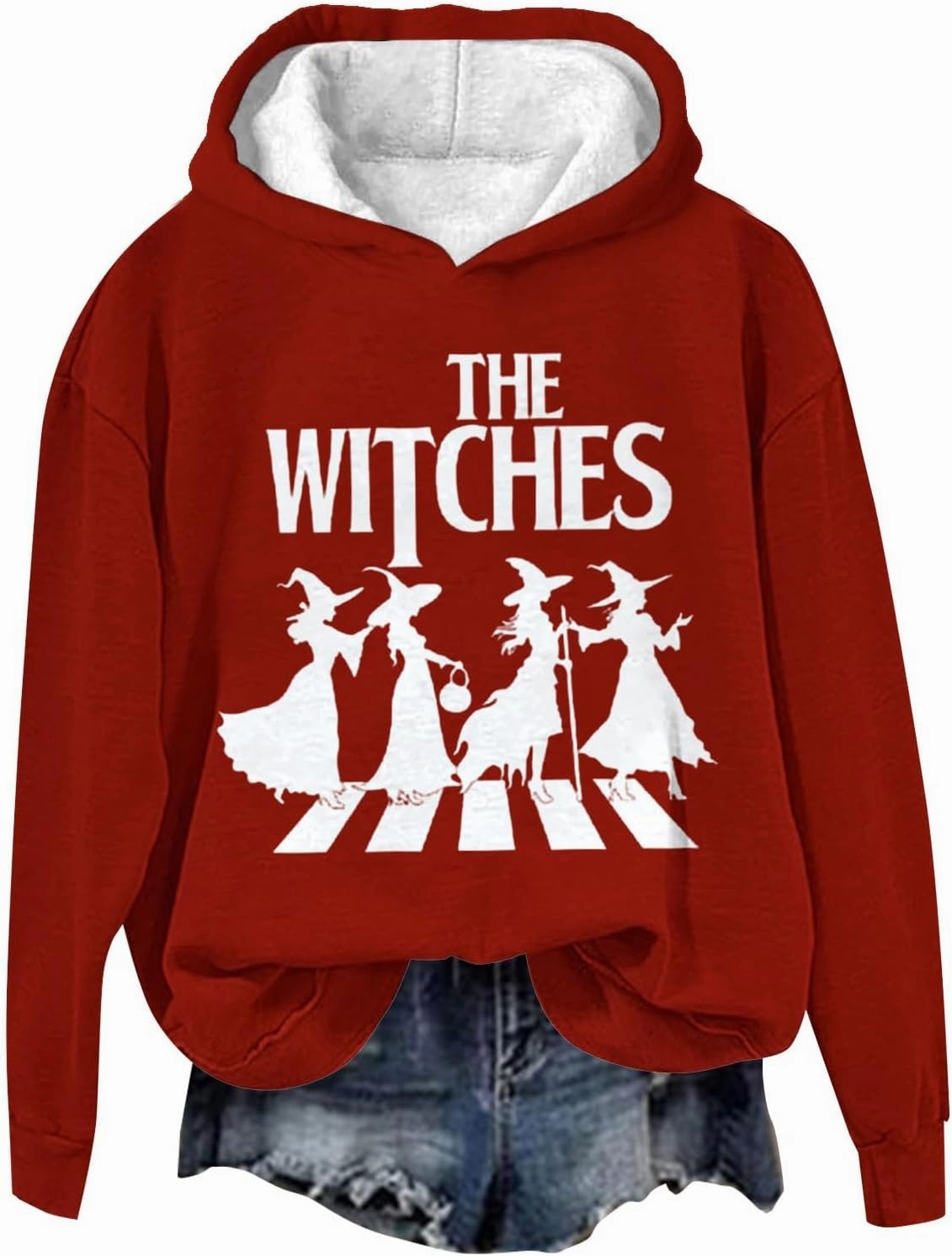 Halloween spooky Sweatshirts Women's Fashion Casual Letter Halloween Printed Round Halloween Cute Crewneck
