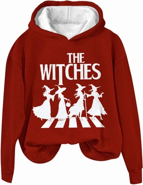 Halloween spooky Sweatshirts Women's Fashion Casual Letter Halloween Printed Round Halloween Cute Crewneck