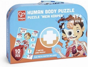 Hape Human Body Puzzle | 60 Oversized Pieces Educational Anatomy Jigsaw, Wooden Organs, for Children 4  Years