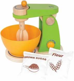 Hape Wooden Mighty Mixer Kitchen Playset| Educational Pretend Play Baking Mixer Toy Kitchen for Preschoolers Ages 3 Years & Up