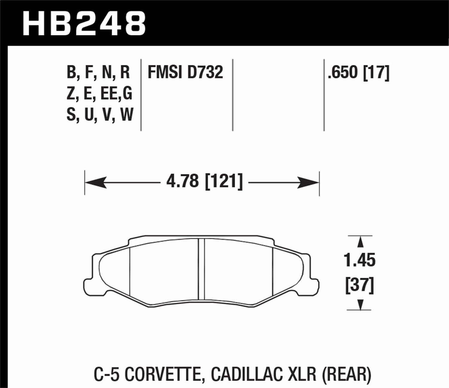 HB248F.650 HPS Performance Street Brake Pads