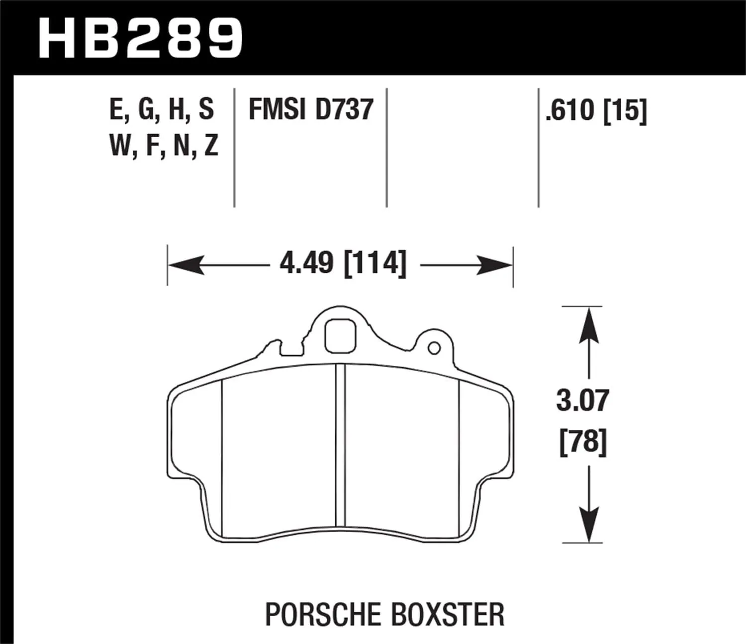 HB289F.610 HPS Performance Street Brake Pads