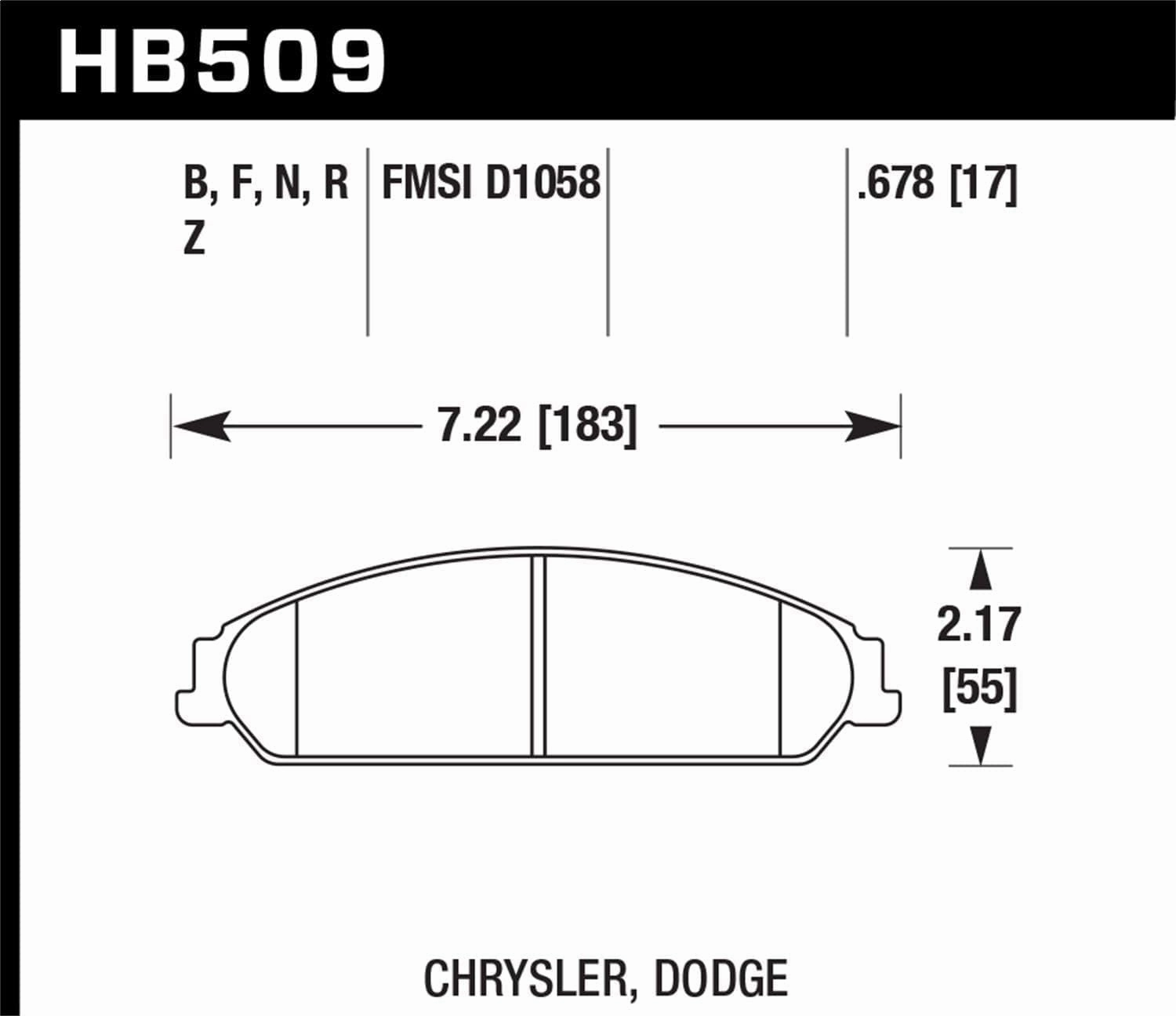 HB509F.678 HPS Performance Street Brake Pads