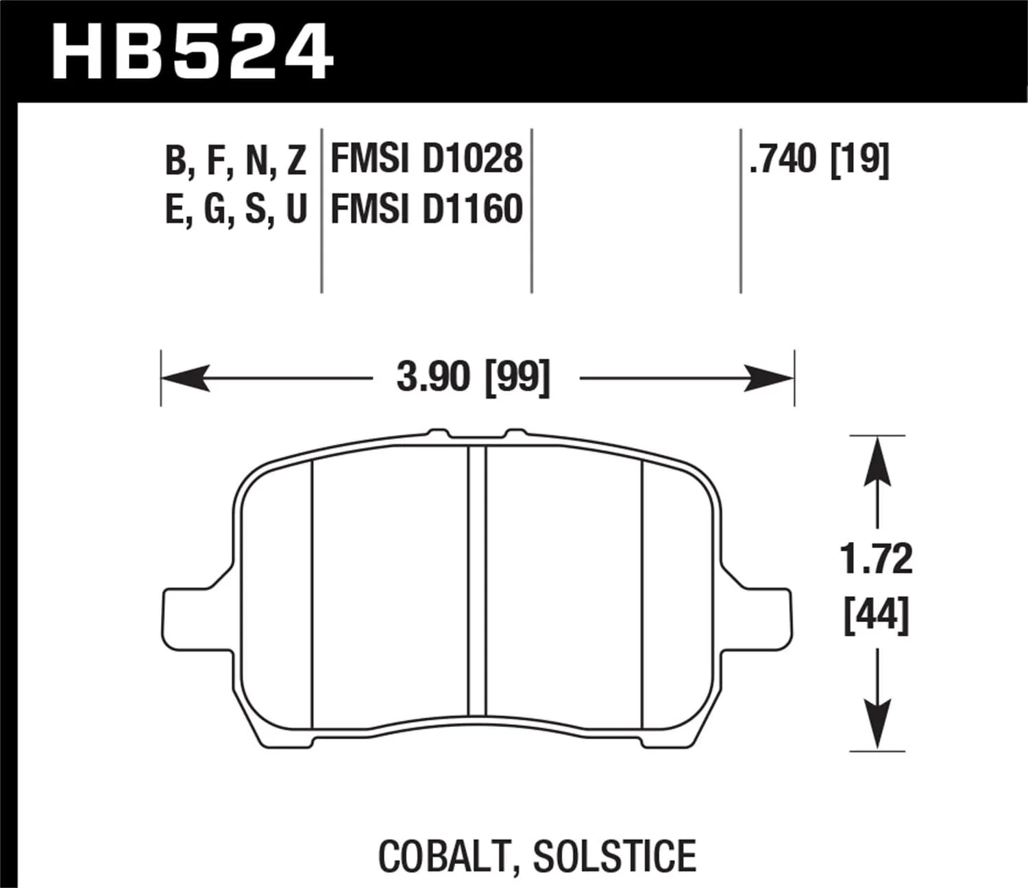 HB524F.740 HPS Performance Street Brake Pads