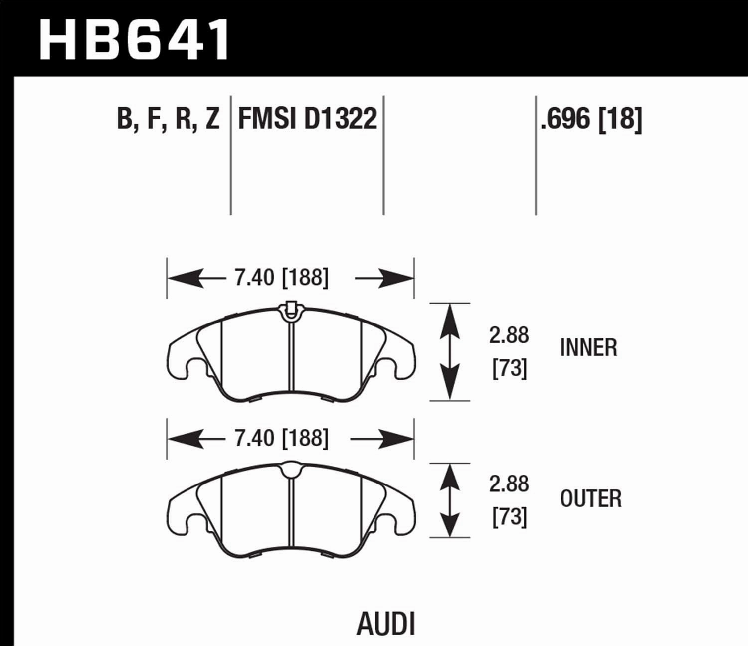 HB641F.696 HPS Performance Street Brake Pads