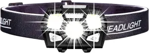 Headlamps, LED Ultra Bright Headlamp Motion Sensor Hard Hat Head Lamp Powerful Headlight USB Rechargeable Waterproof Flashlight