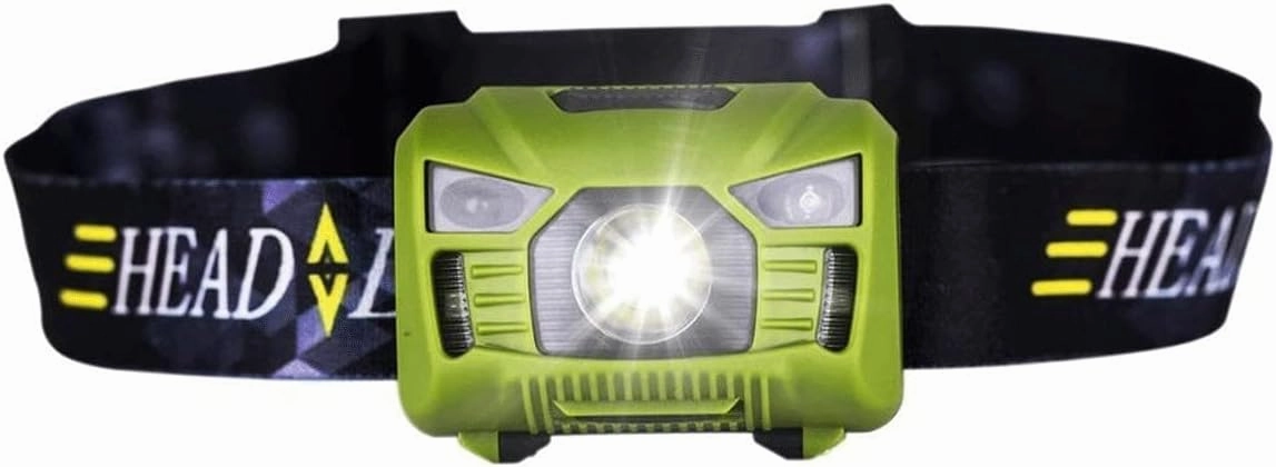 Headlamps Body Motion Sensor Headlamp Induction USB Rechargeable Headlight 2 Switch Modes Head Flashlight Torch lamp(Orange) (Green)