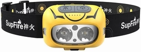 Headlight Fishing Special Night Fishing Strong Light Yellow Light Rechargeable Induction Outdoor Super Bright Head-Mounted Battery Life