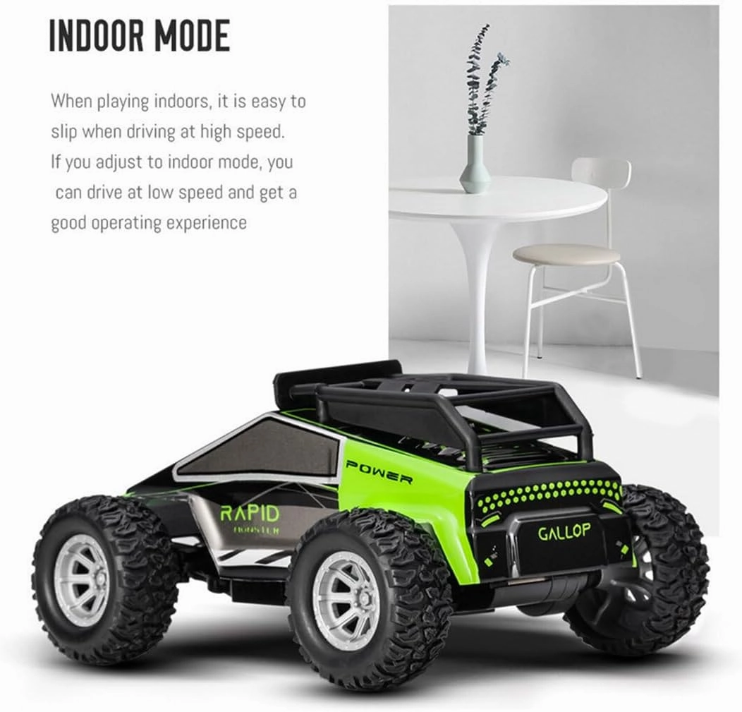 High-Speed RC Mini Electric Drift Off-Road Vehicle Model, 1/32 2.4G Electric Vehicle Model with Wireless Remote Control and Realistic Design, for Adults (RTR Version/Blue), Medium