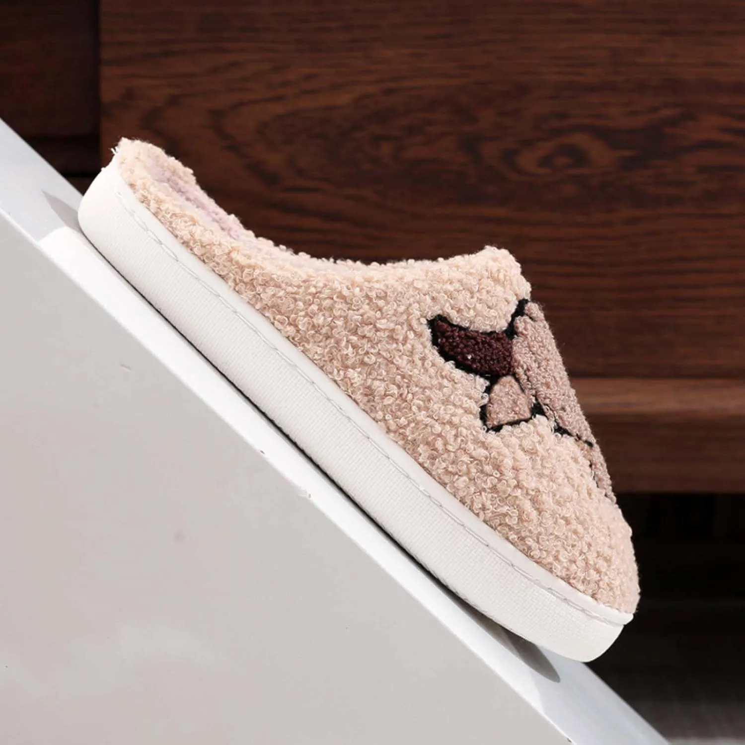Highland Cow Slippers for Women Plush Scottish Highland Cow Animal Slippers Warm Non Slip Home Indoor Slippers