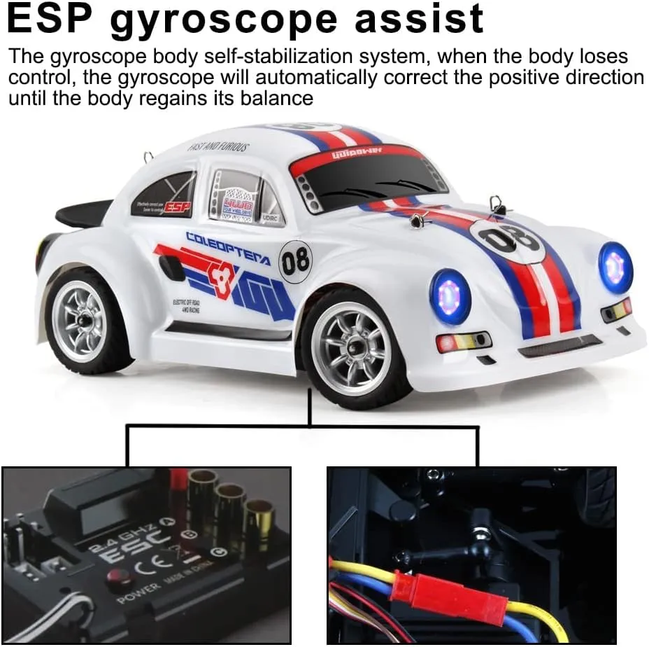Hobby RC Cars, 48 KM/H 1:16 Scale Fast High Speed Remote Control Car for Adult Boy,4WD 2.4GHz Off Road Monster RC Truck Toy All Terrain Racing