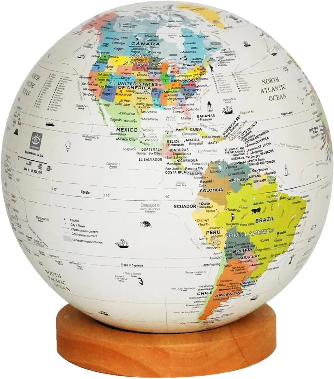 Hobonichi Globe - 7.9 inch AR Interactive Globe, Made in Japan With Free Interactive APP